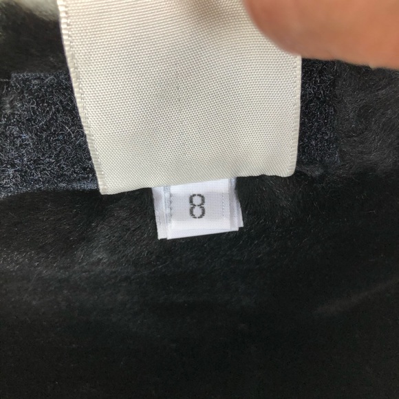 Black Faux leather and houndstooth dog coat - Picture 6 of 9